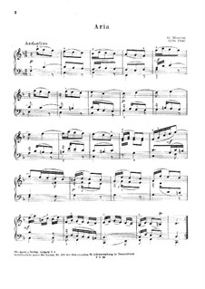 Arie für Klavier: Arie für Klavier by Giovanni Battista Martini