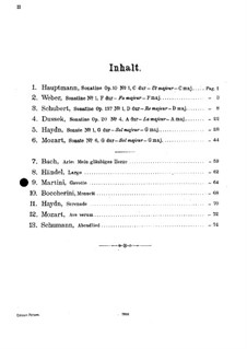 Gavotte: For violin and piano (in G Major) by Giovanni Battista Martini