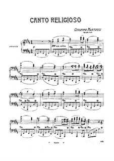 Drei Stücke für Klavier, Op.33: Nr.3 Canto religioso (Religiöses Lied) by Giuseppe Martucci