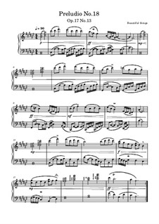 Preludio No.18, Op.17 No.13: Preludio No.18 by Beautiful things Martínez