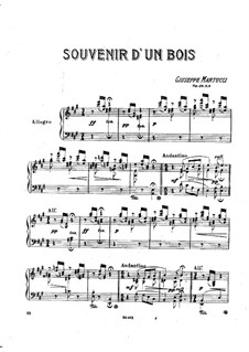 Sechs Stücke für Klavier, Op.38: No.2 Souvenir d'un bois by Giuseppe Martucci