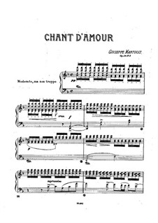 Sechs Stücke für Klavier, Op.38: No.3 Chant d'amour by Giuseppe Martucci