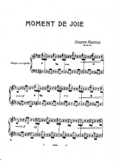 Sechs Stücke für Klavier, Op.38: No.6 Moment de joie by Giuseppe Martucci