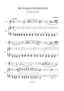 The World Needs Peace: Für Flöte und Piano by Lena Orsa