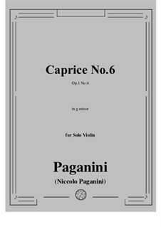 Caprice No.6: Für Violine by Niccolò Paganini
