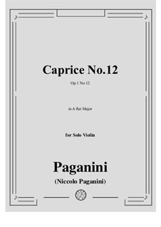 Caprice No.12: Für Violine by Niccolò Paganini