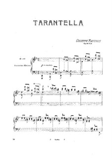 Sechs Stücke für Klavier, Op.44: Nr.6 Tarantella by Giuseppe Martucci