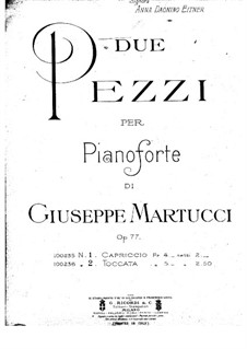 Zwei Stücke für Klavier, Op.77: Zwei Stücke für Klavier by Giuseppe Martucci