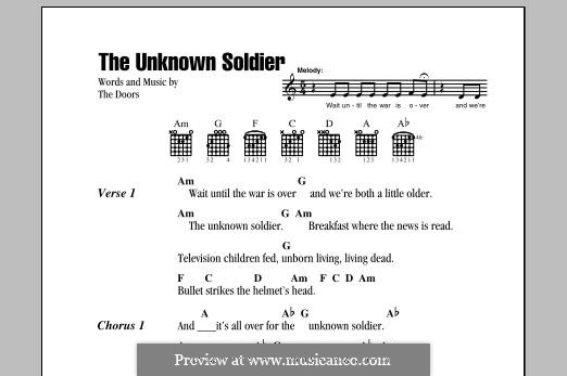 The Unknown Soldier: Für Gitarre by The Doors