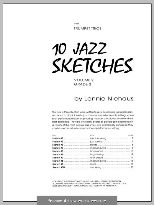 10 Jazz Sketches: Volume 2 (trumpets) by Lennie Niehaus