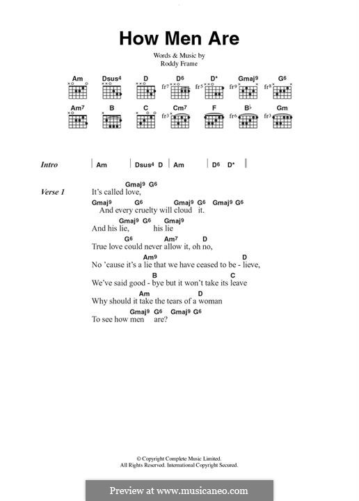 How Men Are (Aztec Camera): Für Gitarre by Roddy Frame