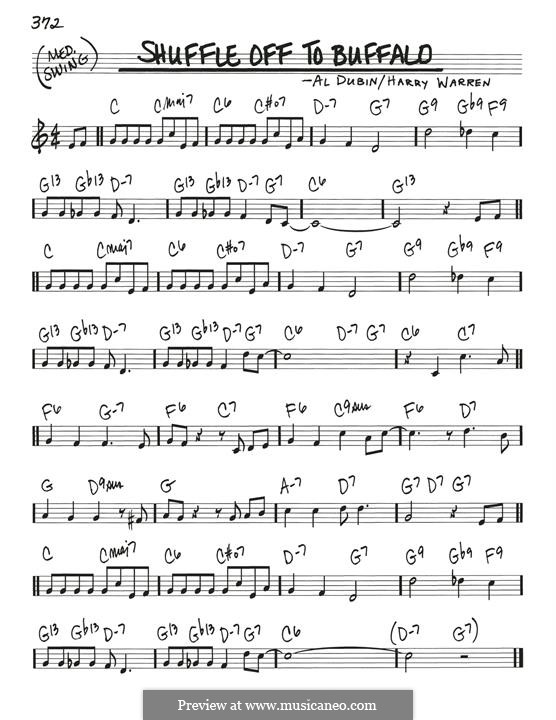 Shuffle Off to Buffalo: Melodische Linie by Harry Warren