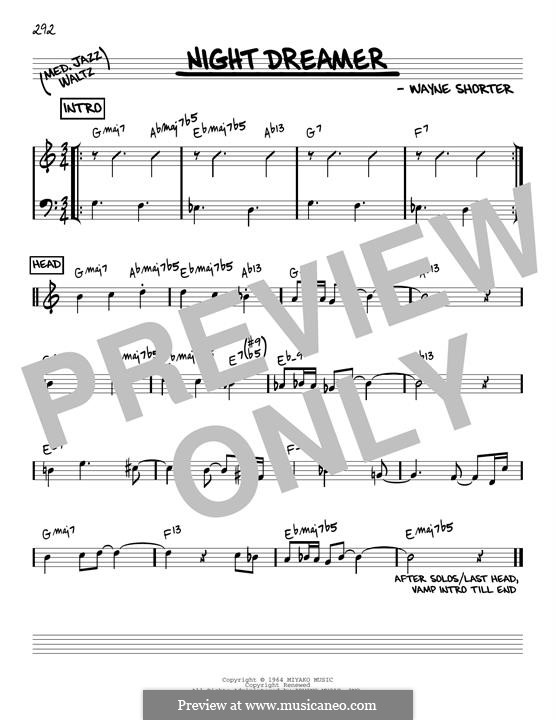 Night Dreamer: Melody line (reharmonized version) by Wayne Shorter