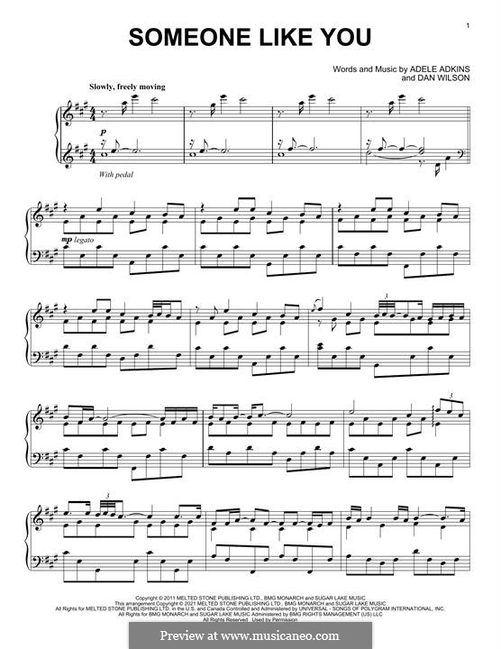 Someone Like You: For piano (classical version) by Adele, Daniel Wilson