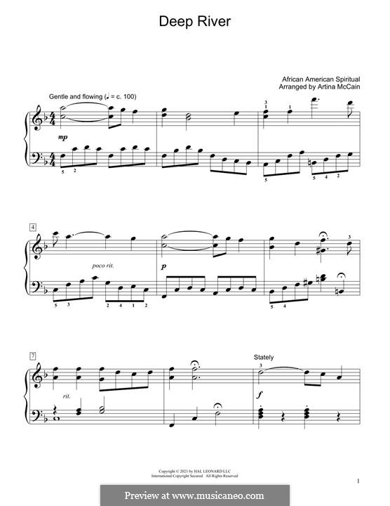 Deep Blue River: Für Klavier by folklore