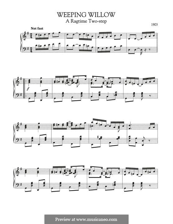 Weeping Willow: Für Klavier by Scott Joplin