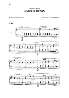 Amour bénis: In C-Dur by Jules Massenet