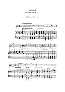Amoureux appel: In F-Dur by Jules Massenet