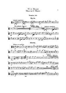 Krönungsmesse Nr.15 in C-Dur, K.317: Posaunenstimmen by Wolfgang Amadeus Mozart