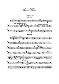 Krönungsmesse Nr.15 in C-Dur, K.317: Paukenstimme by Wolfgang Amadeus Mozart