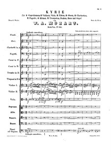 Kyrie in d-Moll, K.341: Kyrie in d-Moll by Wolfgang Amadeus Mozart