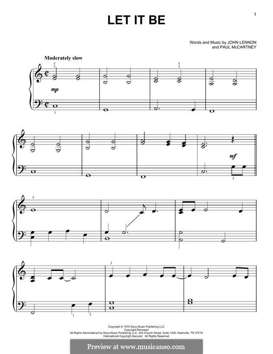 Piano version: Für einen Interpreten by John Lennon, Paul McCartney