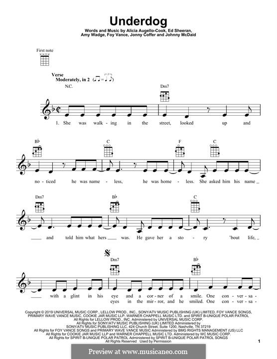 Underdog: Für Ukulele by Alicia Keys
