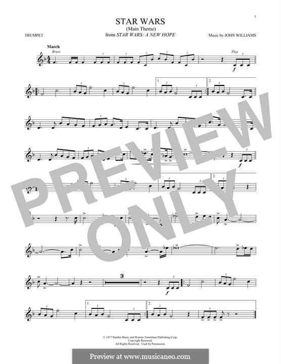 Star Wars (Main Theme): Für Trompete by John Williams
