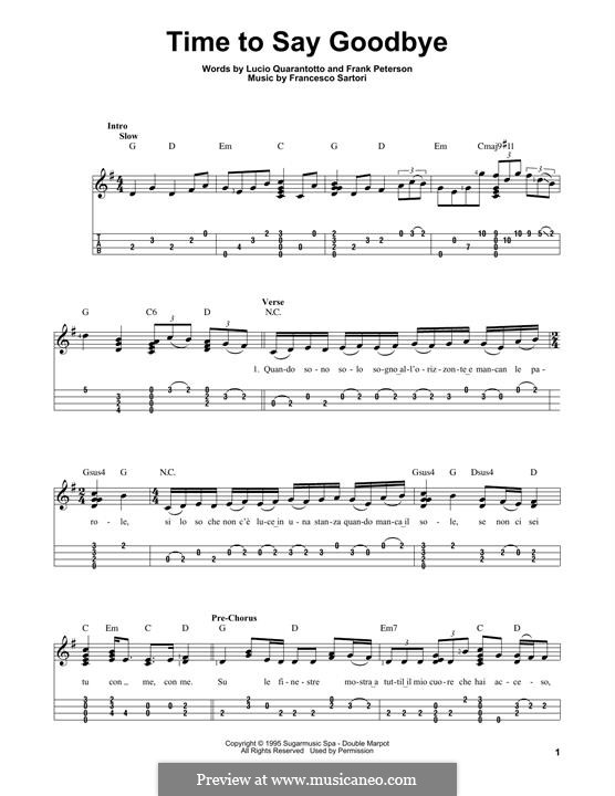 Time to Say Goodbye (Con te partirò): Für Ukulele by Francesco Sartori