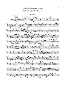 Konzert für Klavier und Orchester Nr.17 in G-Dur, K.453: Fagottstimmen by Wolfgang Amadeus Mozart