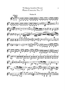 Konzert für Klavier und Orchester Nr.17 in G-Dur, K.453: Violinstimme II by Wolfgang Amadeus Mozart