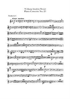 Konzert für Klavier und Orchester Nr.25 in C-Dur, K.503: Trompetenstimmen by Wolfgang Amadeus Mozart