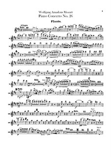 Konzert für Klavier und Orchester Nr.26 in D-Dur 'Krönungskonzert', K.537: Flötenstimme by Wolfgang Amadeus Mozart