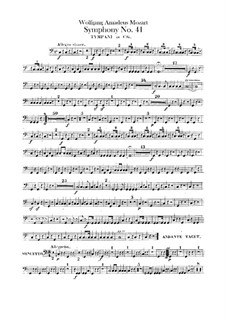 Sinfonie Nr.41 in C-Dur 'Jupiter', K.551: Paukenstimme by Wolfgang Amadeus Mozart