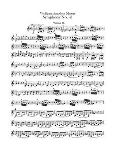 Sinfonie Nr.41 in C-Dur 'Jupiter', K.551: Violinstimme II by Wolfgang Amadeus Mozart