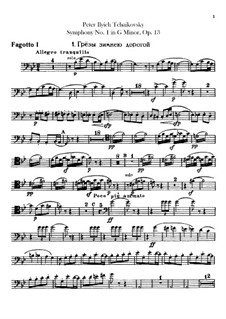 Sinfonie Nr.1 in g-Moll 'Winterträume', TH 24 Op.13: Fagottstimmen by Pjotr Tschaikowski
