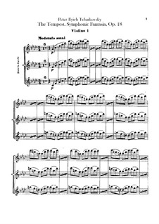 Der Sturm, TH 44 Op.18: Violinstimmen I by Pjotr Tschaikowski