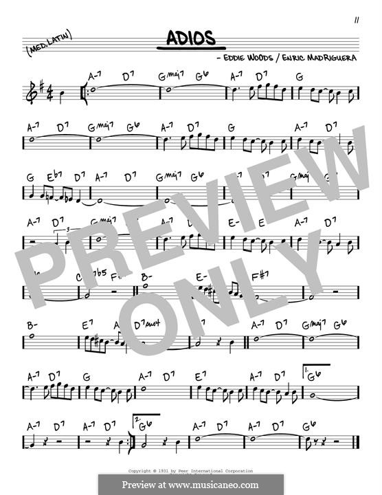 Adios: Melodische Linie by Enric Madriguera