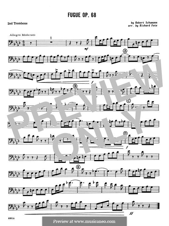 Nr.40 Kleine Fuge: Fugue - 2nd Trombone part by Robert Schumann
