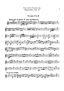 Slawischer Marsch, TH 45 Op.31: Trompetenstimmen by Pjotr Tschaikowski