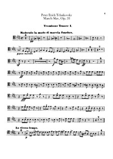 Slawischer Marsch, TH 45 Op.31: Posaunen- und Tubastimmen by Pjotr Tschaikowski
