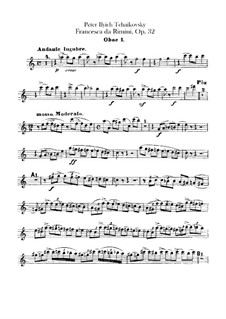 Francesca da Rimini, TH 46 Op.32: Oboen- und Englischhornstimmen by Pjotr Tschaikowski