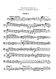 Francesca da Rimini, TH 46 Op.32: Fagottstimmen by Pjotr Tschaikowski
