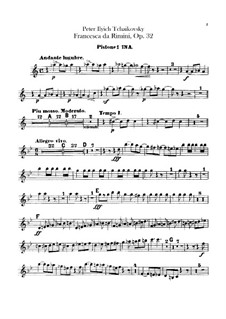 Francesca da Rimini, TH 46 Op.32: Kornettstimmen by Pjotr Tschaikowski