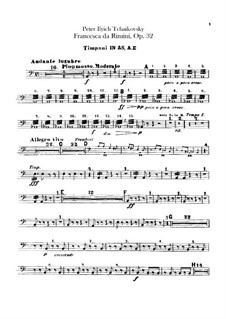 Francesca da Rimini, TH 46 Op.32: Schlagzeugstimmen by Pjotr Tschaikowski