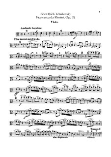 Francesca da Rimini, TH 46 Op.32: Bratschenstimme by Pjotr Tschaikowski