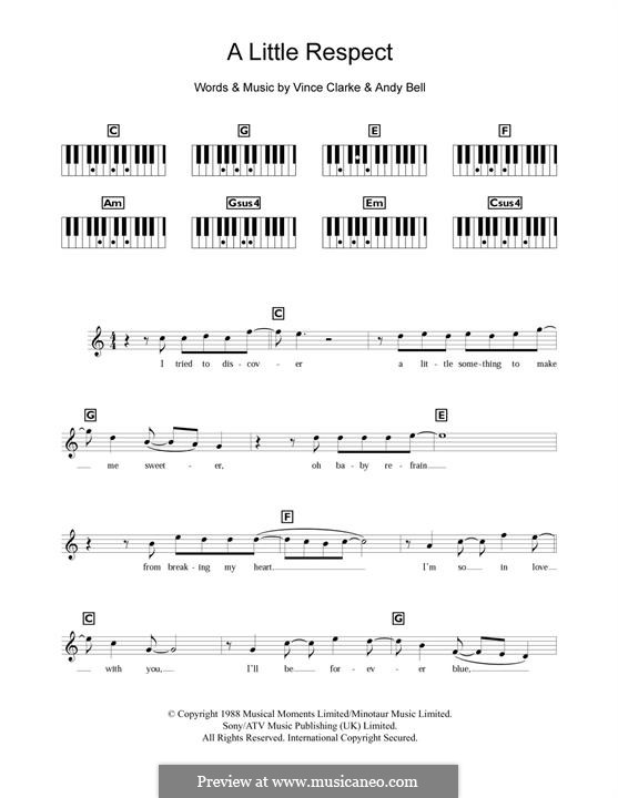 A Little Respect (Wheatus): Für Klavier by Andy Bell, Vince Clarke