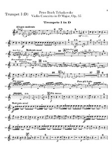 Konzert für Violine und Orchester in D-Dur, TH 59 Op.35: Trompetenstimmen by Pjotr Tschaikowski