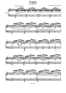 Drei Etüden, Op.104b: Etüde Nr.1 by Felix Mendelssohn-Bartholdy
