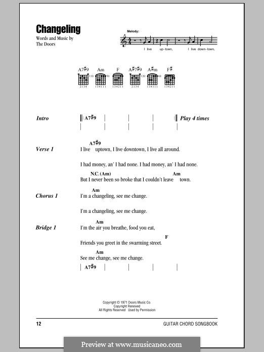 Changeling von The Doors Noten auf MusicaNeo